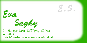 eva saghy business card